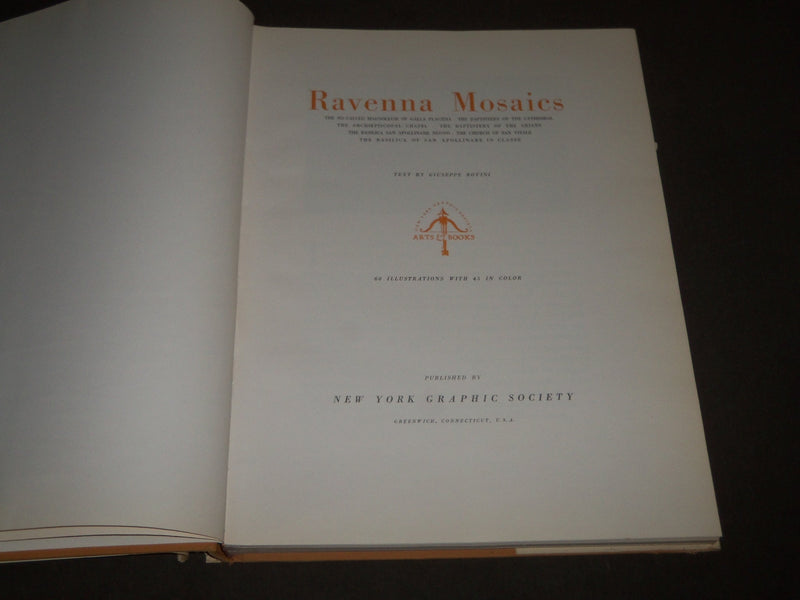 1956 RAVENNA MOSAICS BOOK WITH TEXT BY GIUSEPPE BOVINI - COLOR PLATES - D 227