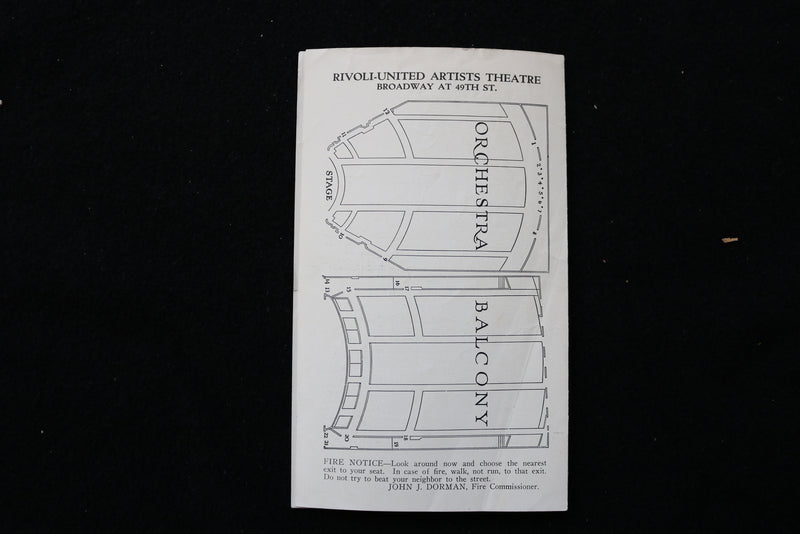 1928 RIVOLI UNITED ARTISTS MOVIE PROGRAMS - NEGRI - LOT OF 5 - K 1973