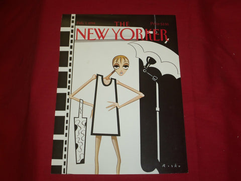 1994 FEBRUARY 7 NEW YORKER MAGAZINE FRONT COVER ONLY - GREAT ART FOR FRAMING