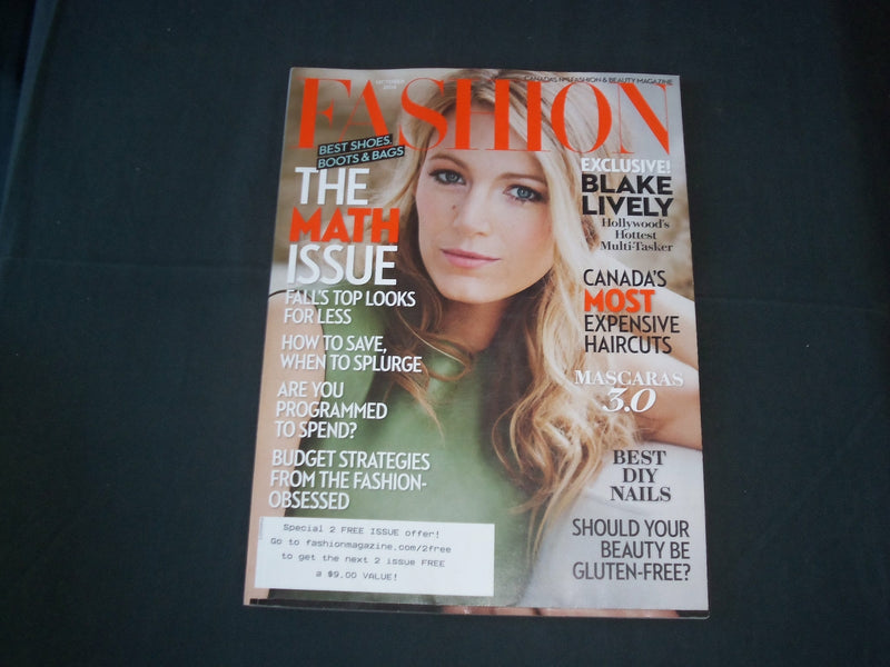 2014 OCTOBER FASHION MAGAZINE - CANADIAN EDITION - BLAKE LIVELY COVER - B 6026