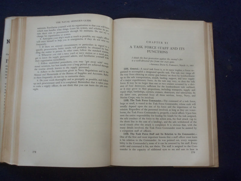 1944 THE NAVAL OFFICER'S GUIDE HARDCOVER BOOK BY ARTHUR A. AGETON - KD 8265
