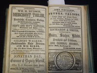 1854 WORCESTER ALMANAC DIRECTORY AND BUSINESS ADVERTISER - HENRY HOWLAND- J 9285
