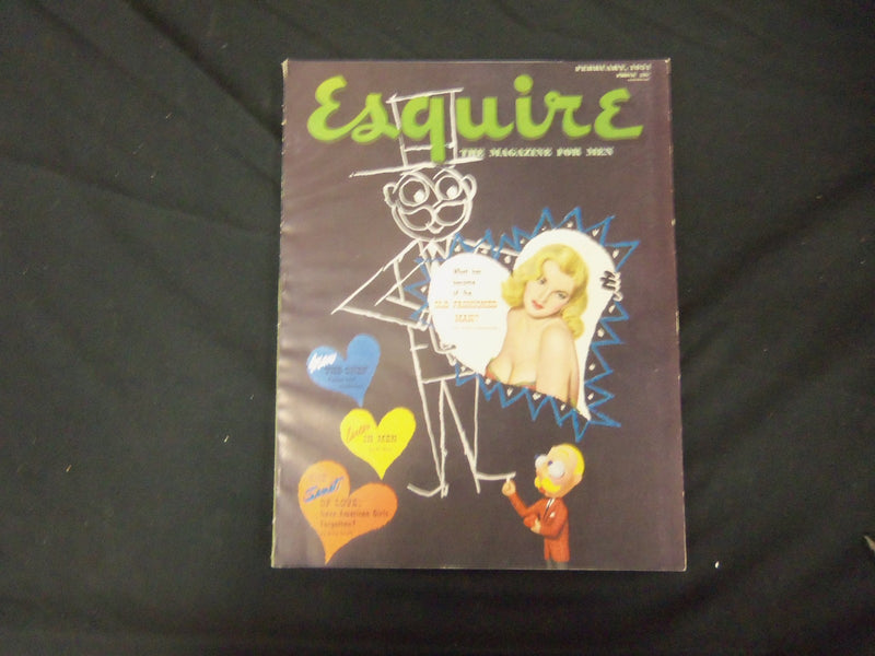 1951 FEBRUARY ESQUIRE MAGAZINE - GREAT COVER, PHOTOS AND ADS - ST 2682