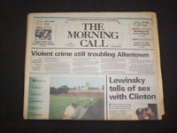 1998 AUG 7 MORNING CALL NEWSPAPER-ALLENTOWN, PA- LEWINSKY CLINTON TALES -NP 8276