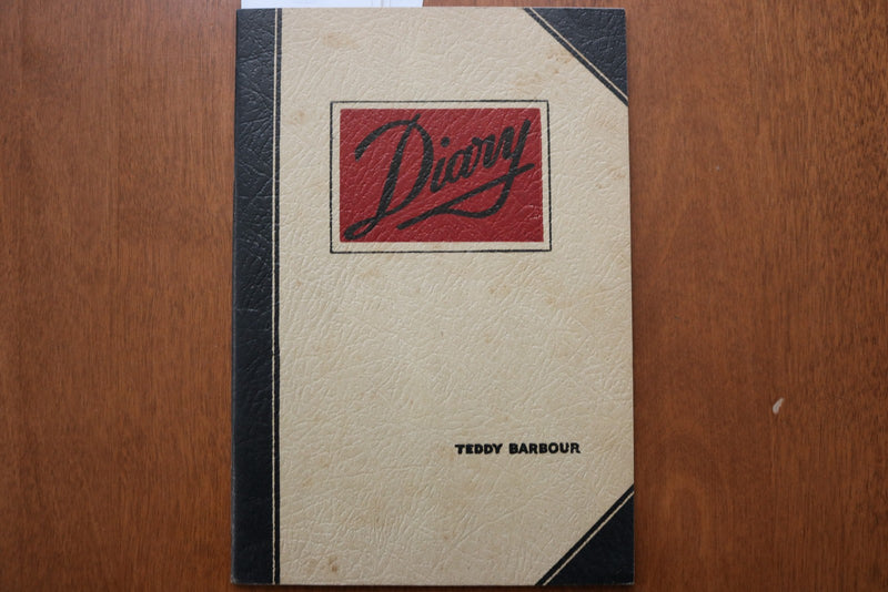 1937 DIARY SOFTCOVER BOOK BY TEDDY BARBOUR - K 3157