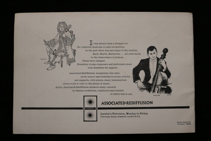 1961 MAY 5 & 22 LONDON SYMPHONY ORCHESTRA PROGRAMS - LOT OF 2 - K 1911