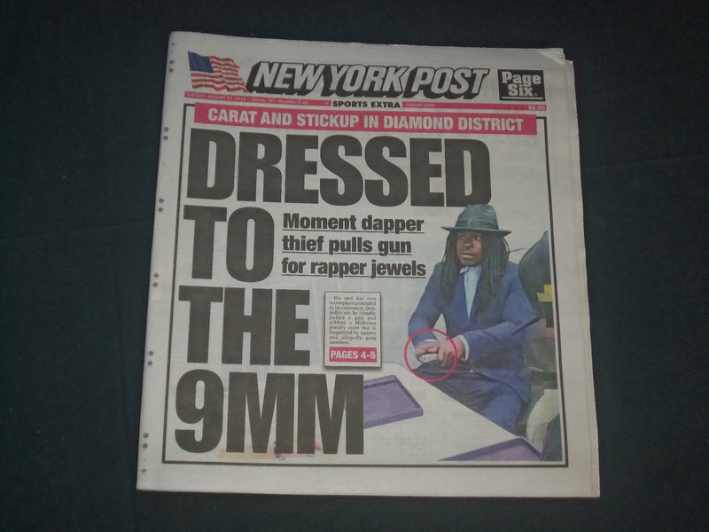 2019 AUGUST 27 NEW YORK POST NEWSPAPER- DRESSED TO THE 9MM- JEWELRY STORE ROBBED
