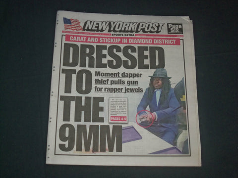 2019 AUGUST 27 NEW YORK POST NEWSPAPER- DRESSED TO THE 9MM- JEWELRY STORE ROBBED