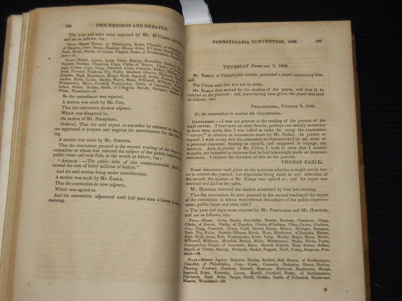 1839 AMENDMENTS TO THE CONSTITUTION VOLUME XII - PENNSYLVANIA - KD 705N