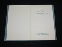 1975 TYPOGRAPHIC PLUS SELECTED COMPUTER RELATED TERMS BOOK - J 6506