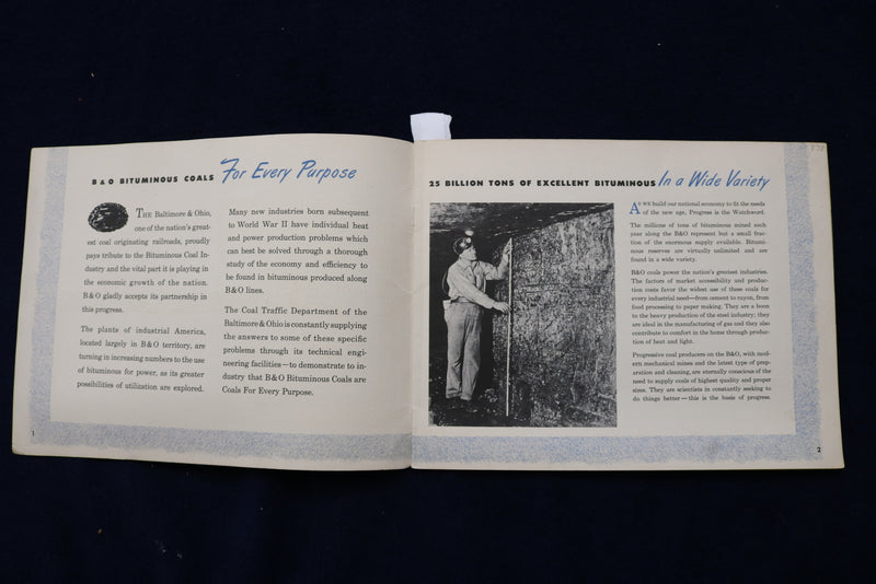1948 B&O COAL PARTNERS IN PROGRESS SOFTCOVER BOOKLET - K 1489