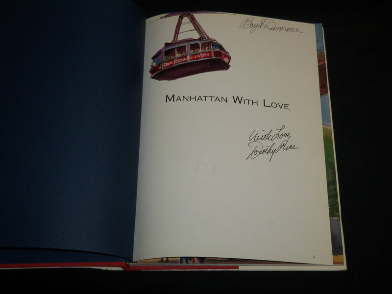 1995 MANHATTAN WITH LOVE HARDCOVER BOOK SIGNED BY DOROTHY RICE - R 703V