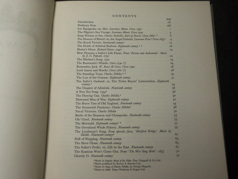 1933 NAVALS BALLADS & SEA SONGS BOOK SIGNED BY CECIL C. P. LAWSON - KD 5395