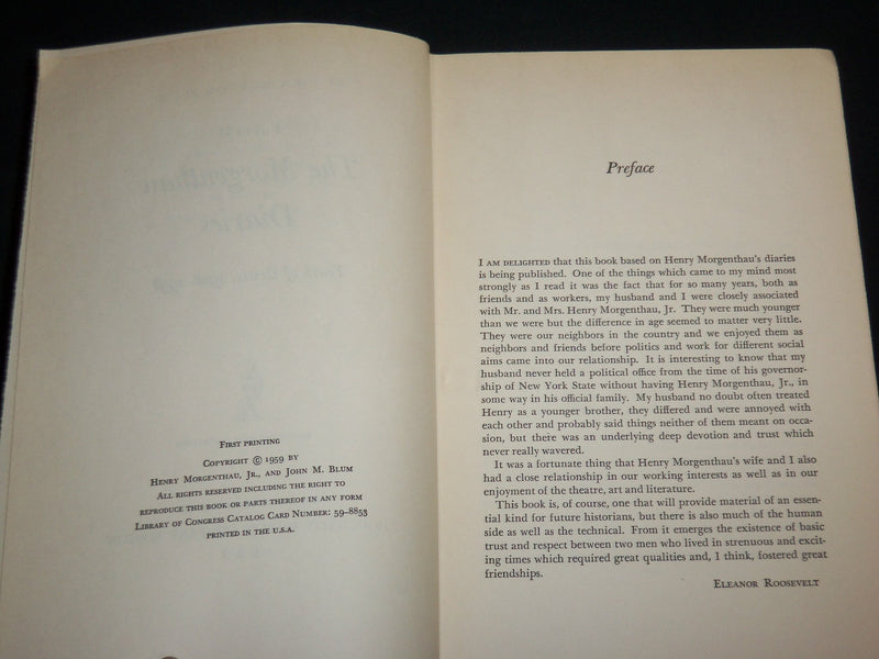 1959 FROM THE MORGENTHAU DIARIES HARDCOVER BOOK BY JOHN MORTON BLUM - KD 6996