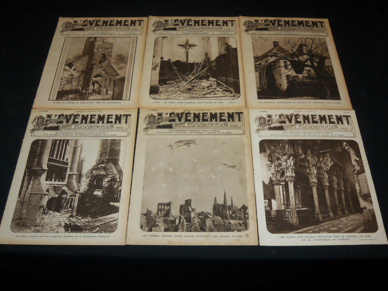 1915-1918 L'EVENEMENT ILLUSTRE WWI FRENCH MAGAZINE LOT OF 38 ISSUES - O 2753