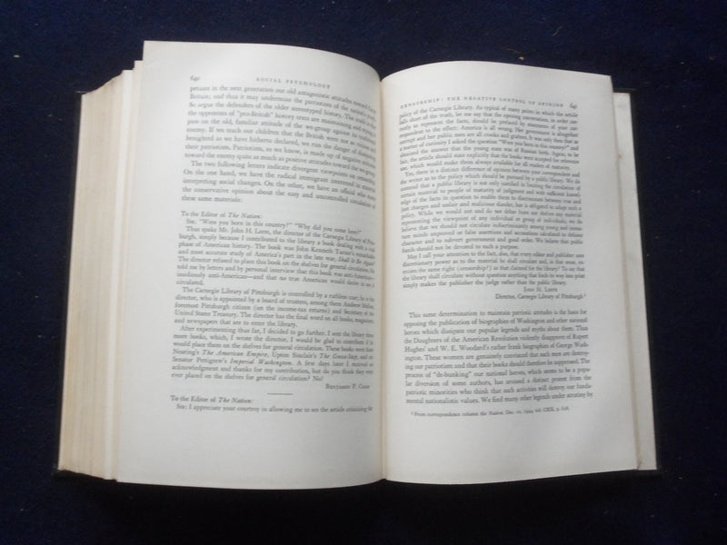 1931 SOCIAL PSYCHOLOGY HARDCOVER BOOK BY KIMBALL YOUNG - KD 8396