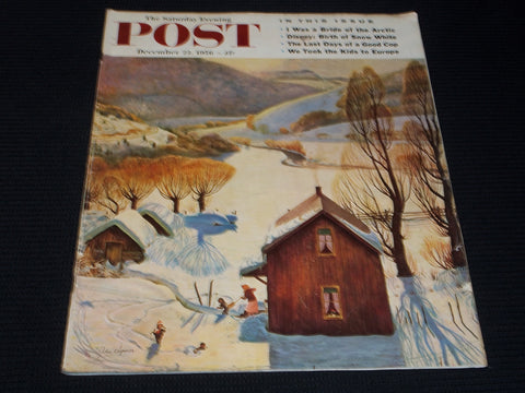 1956 DECEMBER 22 SATURDAY EVENING POST MAGAZINE NICE ILLUSTRATED COVER - E 1278