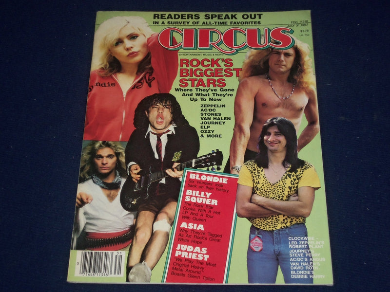 1982 JULY 31 CIRCUS MAGAZINE - ZEPPELIN - PLANT - JOURNEY'S - HALEN - J 450