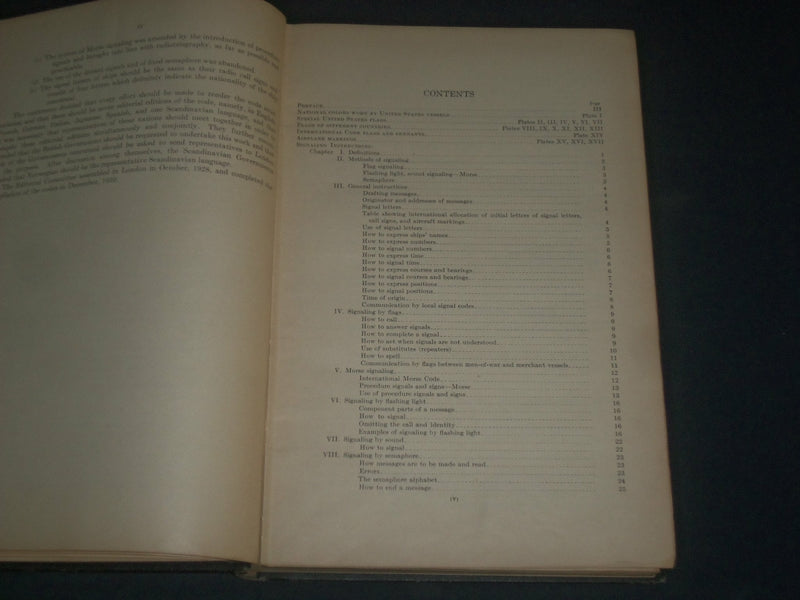 1931 INTERNATIONAL CODE OF SIGNALS VOLUME 1 - AMERICAN EDN - H. O. 87 - KD 5441