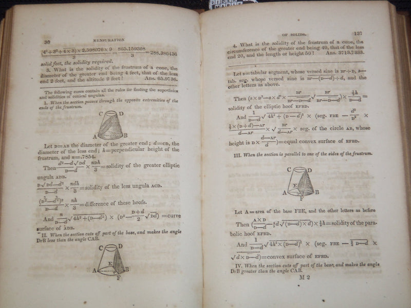 1858 INTRODUCTION TO MENSURATION AND PRACTICAL GEOMETRY BY JAMES RYAN - J 8130