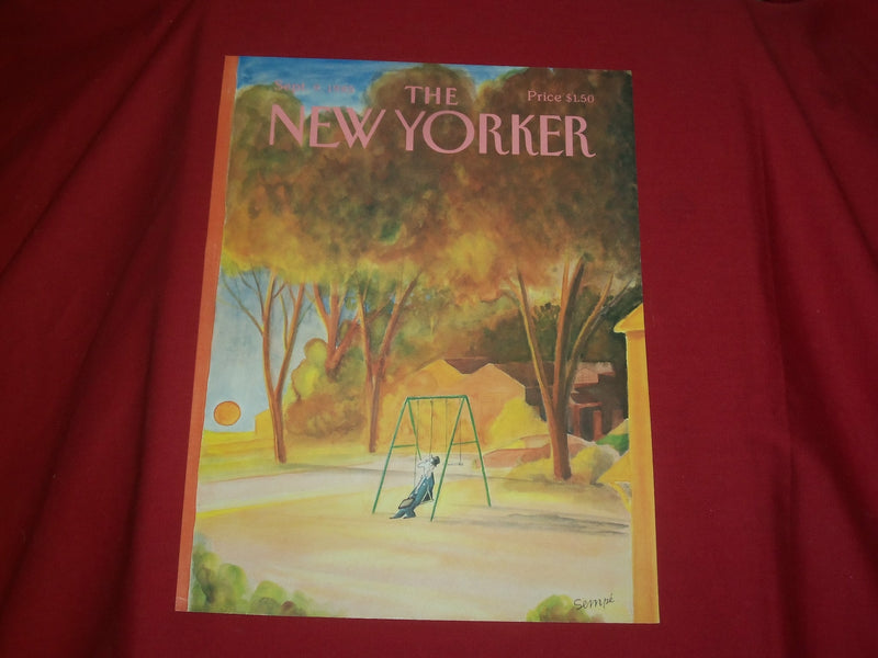 1985 SEPTEMBER 9 NEW YORKER MAGAZINE FRONT COVER ONLY - GREAT ART FOR FRAMING