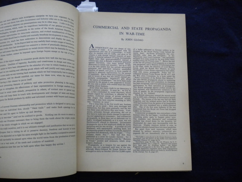 1941 MODERN PUBLICITY IN WAR HARDCOVER BOOK EDITED BY F. A. MERCER - KD 8000