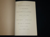 1891 GEO. B. MCCLELLAN POST SERMON BOOK - JAFFREY NEW HAMPSHIRE - J 6237