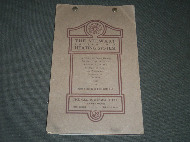1900'S STEWART COOPER COIL HEATING SYSTEM CATALOGUE - PITTSBURGH PA - J 5233