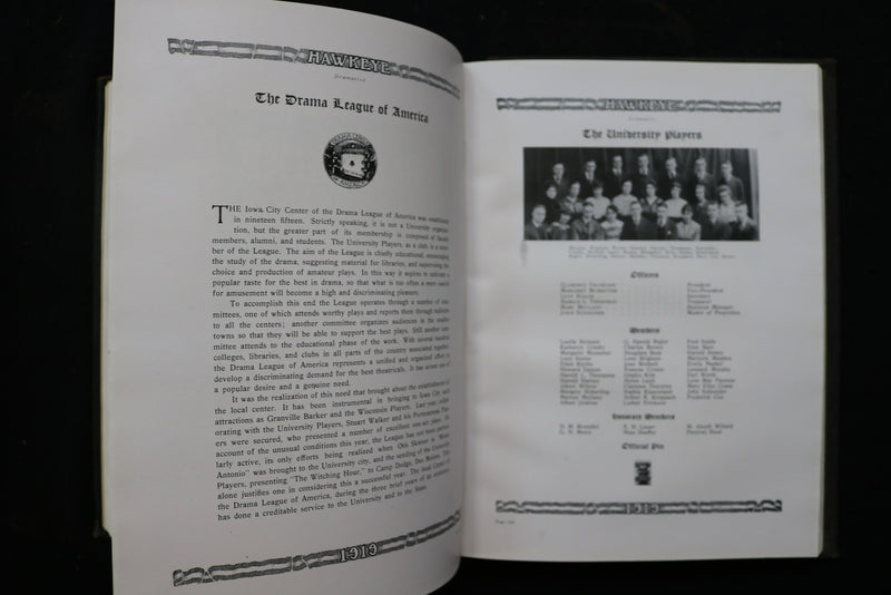 1919 THE HAWKEYE UNIVERSITY OF IOWA YEARBOOK - IOWA CITY, IOWA - YB 3536