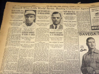 1936 WORLD SERIES YANKEES DEFEAT GIANTS 4-2 NEW YORK TIMES LOT OF 7 - NT XXXX