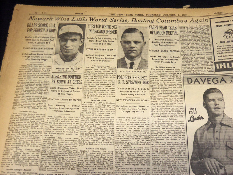 1936 WORLD SERIES YANKEES DEFEAT GIANTS 4-2 NEW YORK TIMES LOT OF 7 - NT XXXX