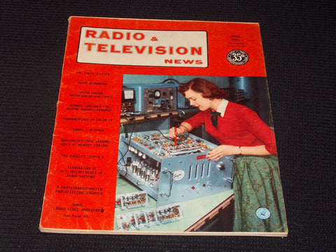 1954 JUNE RADIO & TELEVISION NEWS MAGAZINE VERY NICE FRONT COVER - E 100