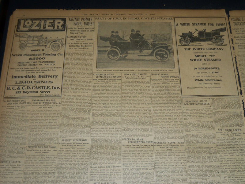 1908 NOVEMBER 29 THE BOSTON HERALD -TRAIN WRECK AT SOUTH BOSTON STATION - BH 216