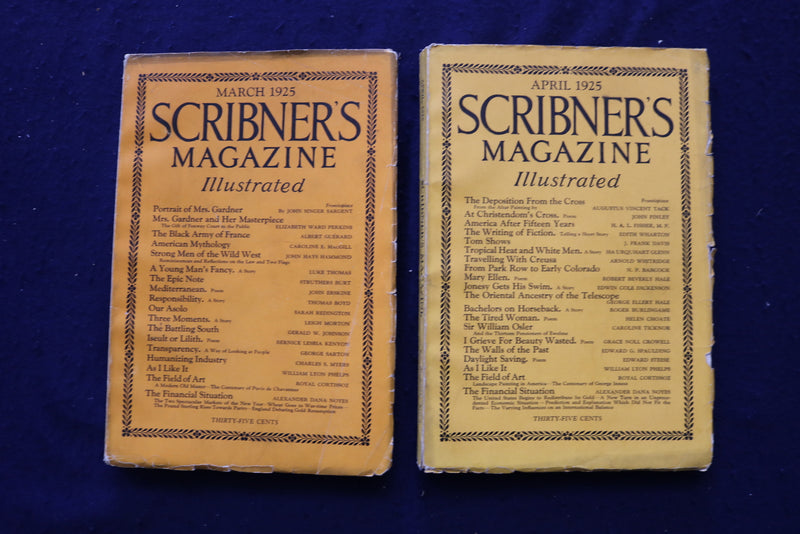 1923-1925 SCRIBNER'S MAGAZINE - LOT OF 10 - O 3487