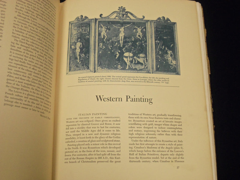 1951 ART TREASURES OF THE LOUVRE BY RENE HUYGHE BOOK - NICE PLATES - KD 2862