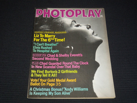 1974 JANUARY PHOTOPLAY MAGAZINE - ELIZABETH TAYLOR COVER - E 16299