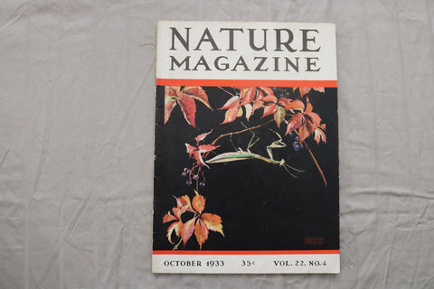 1933 OCTOBER NATURE MAGAZINE - F 255L
