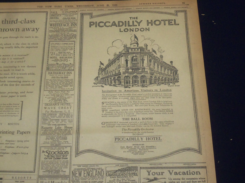 1922 JUNE 21 NEW YORK TIMES - MARCONI NEW DEVICE GUIDES RADIO - NT 8412