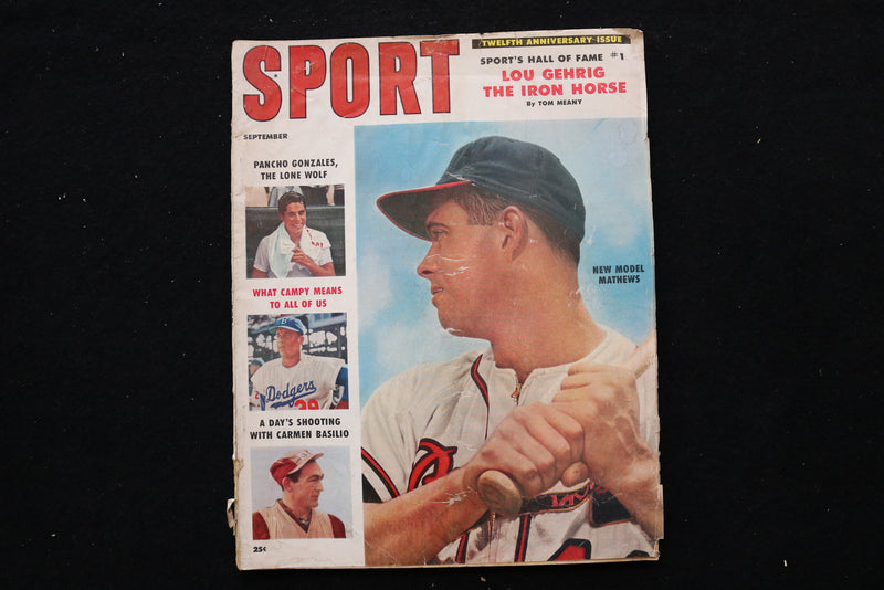 1958 SEPTEMBER SPORT MAGAZINE - ED MATHEWS COVER - ST 1010Q