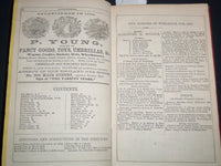 1859 WORCESTER ALMANAC DIRECTORY & BUSINESS ADVERTISER - FOLD OUT MAP - KD 5295G