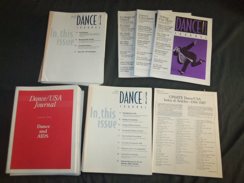 1982-2005 UPDATE DANCE/USA - DANCE/USA JOURNAL - LOT OF 97 ISSUES - O 3145