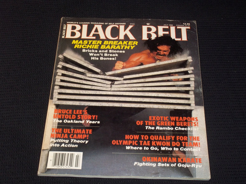 1986 JULY BLACK BELT MAGAZINE - RICHIE BARATHY FRONT COVER - E 7819