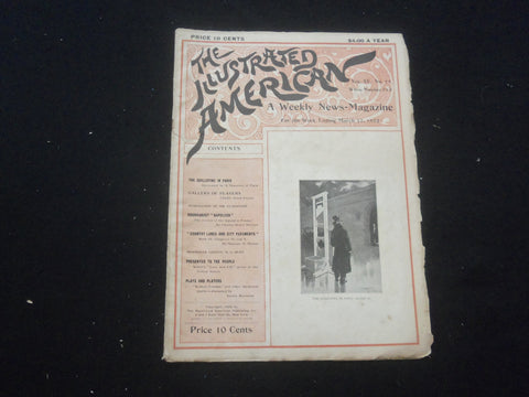 1894 MARCH 17 THE ILLUSTRATED AMERICAN MAGAZINE - GUILLOTINE IN PARIS - SP 5190N
