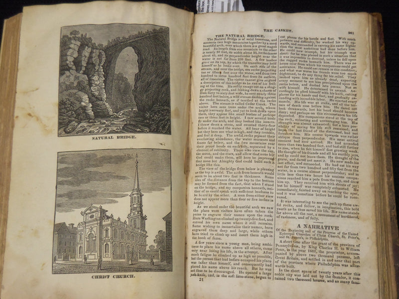 1828 JANUARY-DECEMBER THE CASKET LITERATURE MAGAZINE BOUND VOLUME - KD 703O