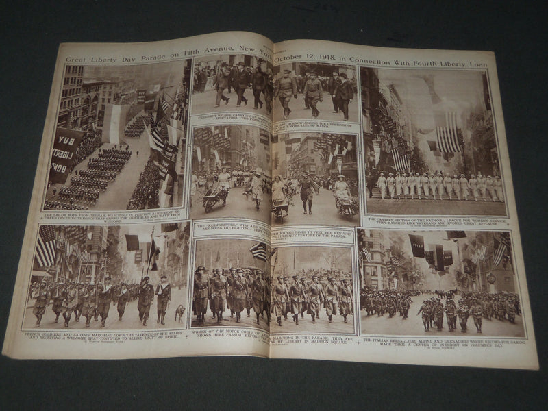 1918 OCTOBER 24 MID-WEEK PICTORIAL MAGAZINE SECTION - ANTI-AIRCRAFT GUN- NP 2857