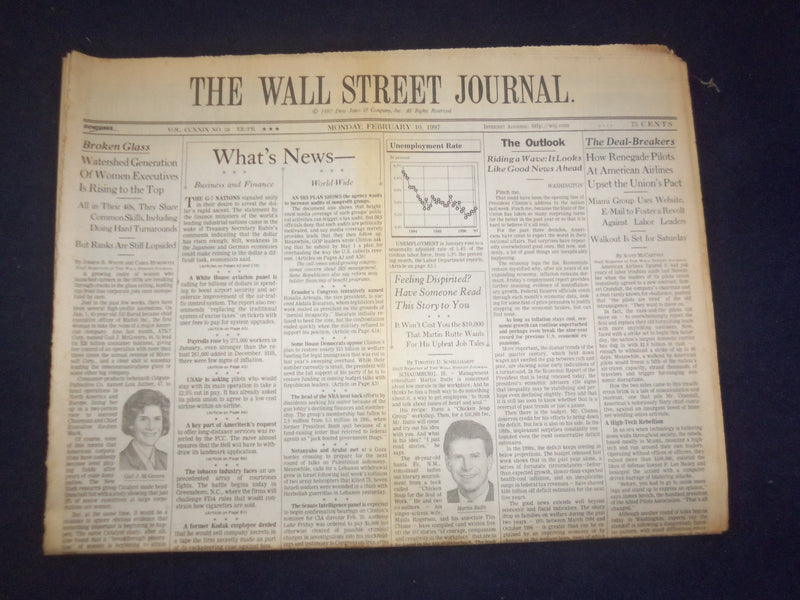1997 FEB 10 THE WALL STREET JOURNAL - WOMEN EXECUTIVES RISING TO THE TOP - WJ 58