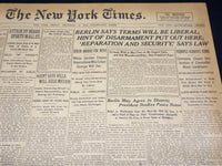 1916 DECEMBER 15 NEW YORK TIMES - BERLIN SAYS TERMS WILL BE LIBERAL - NT 8636