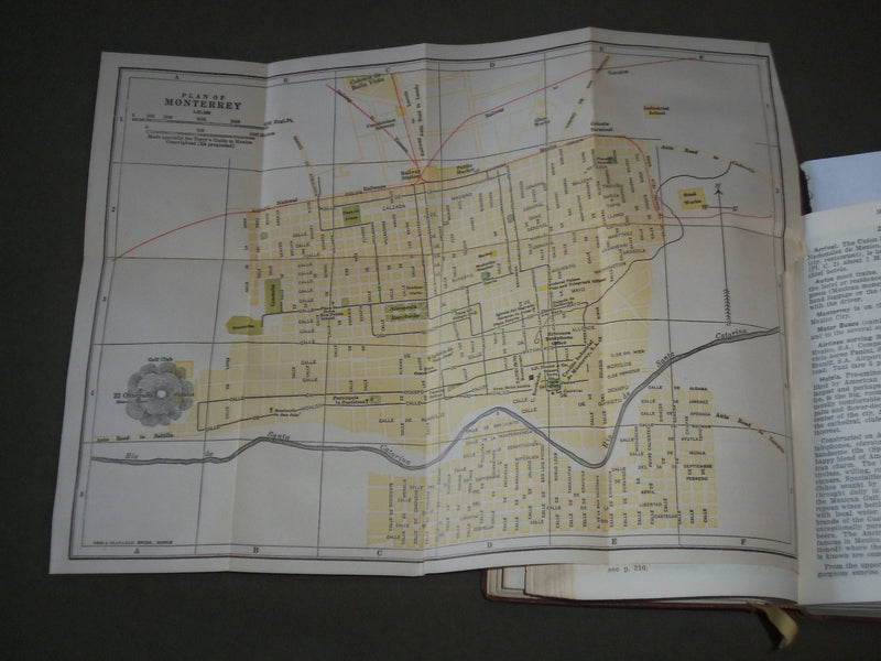 1947 TERRY'S GUIDE TO MEXICO BOOK - NEW STANDARD - NICE FOLD-OUT MAP - KD 4571