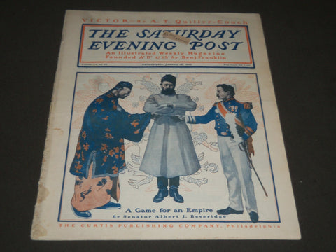 1902 JANUARY 18 THE SATURDAY EVENING POST MAGAZINE - ILLUSTRATED COVER- SP 1025