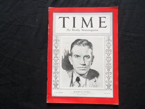1934 JUNE 25 TIME MAGAZINE - REXFORD GUY TUGWELL - T 426